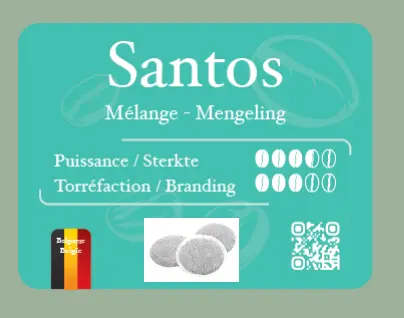 Pads Cafés Santos (18 pièces)